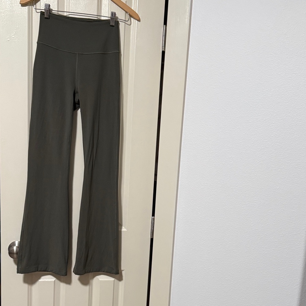 Lululemon Athletica Dark Green Flare Pants- Altered-shorten